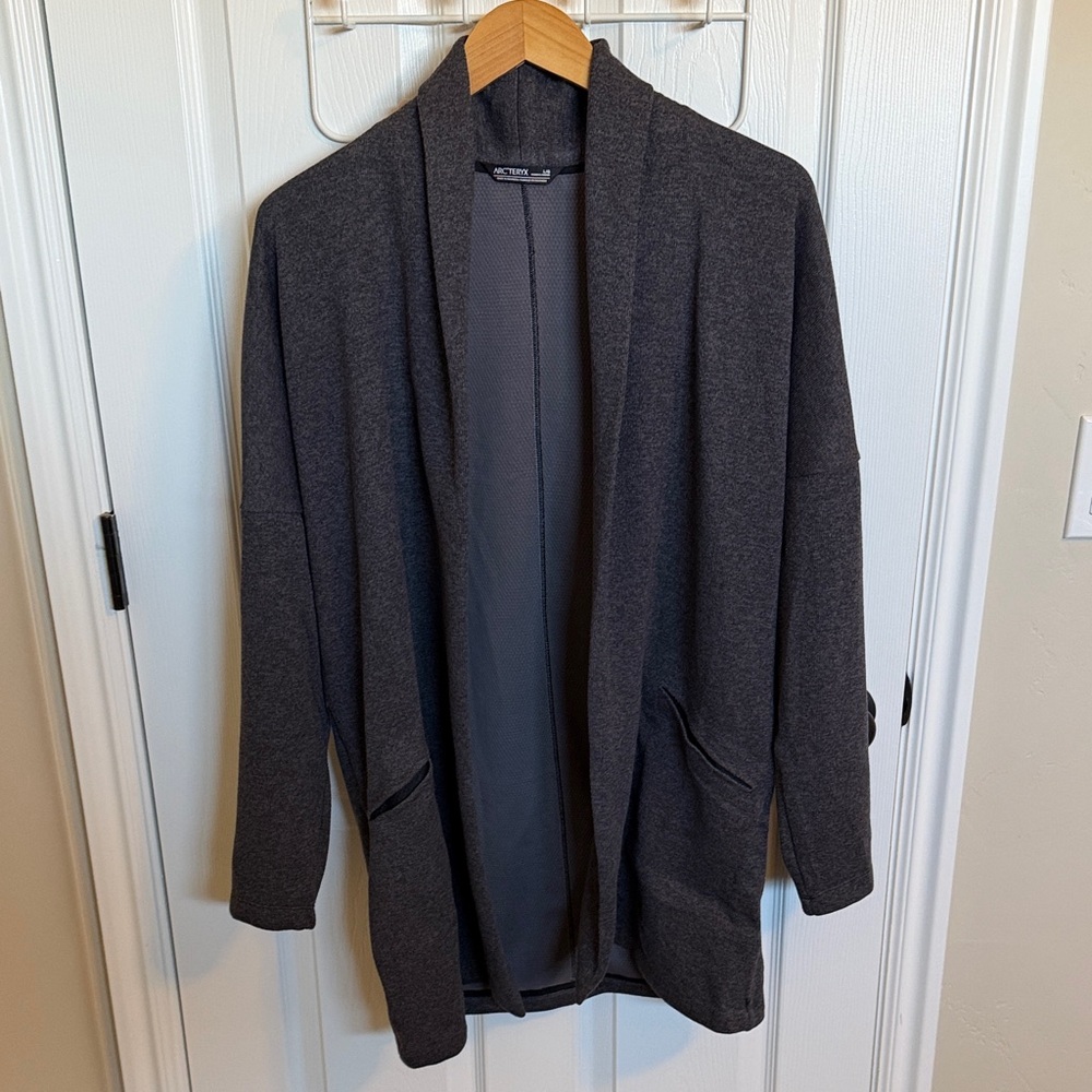 Arc'teryx Charcoal Open Front Cardigan